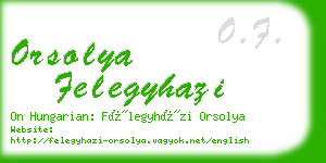 orsolya felegyhazi business card